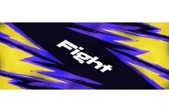 Dynamic Sport Background with Purple and Yellow Brush Stroke Product Image 1