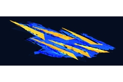 Abstract Grunge Sport Background with Blue and Yellow Brush Product Image 1