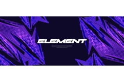 Modern Sport Banner Design with Purple Brush Strokes Product Image 1