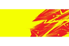 Abstract Grunge Pop Art Background with Red Brush Strokes Product Image 1