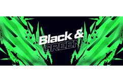 Black and Green Abstract Sports Background with Energy Lines Product Image 1