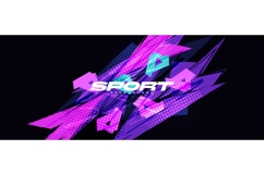 Sport Background with Dynamic Purple and Pink Brush Strokes Product Image 1
