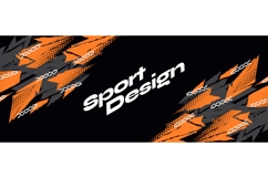 Dynamic Sport Background Design with Orange and Gray Brush Product Image 1