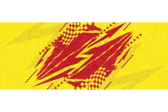Dynamic Yellow and Red Lightning Sport Background Product Image 1