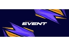 Abstract Sports Event Background with Dynamic Arrow Shapes Product Image 1