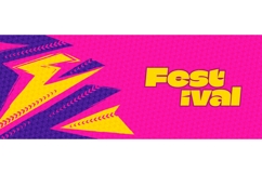 Colorful Abstract Pop Art Background with Lightning Bolt Product Image 1