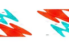 Abstract Background with Orange and Cyan Geometric Shapes Product Image 1