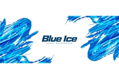 Dynamic Sports Background with Blue Ice Brush Strokes Product Image 1