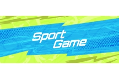 Creative Sport Background with Blue and Green Brush Product Image 1