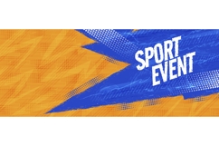 6 Energetic Blue and Orange Sports Banner Designs Product Image 5