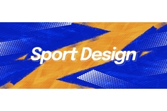 6 Energetic Blue and Orange Sports Banner Designs Product Image 3