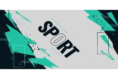 Energetic Sport Background with Black and Green Grunge Brush Product Image 1