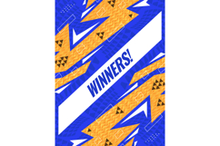 Modern Sport Poster Design with Sharp Geometric Shapes Product Image 1