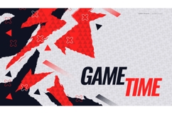 Creative Background with Red and Black Grunge Brush Shapes Product Image 1