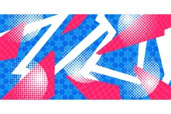 Abstract Background with Blue and Pink Geometric Shapes Product Image 1