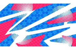 Vibrant Pop Art Background with Blue and Pink Shapes Product Image 1