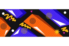 Vibrant Memphis Background with Bold Geometric Shapes Product Image 1