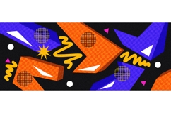 Retro 80s Abstract Background with Memphis Style Product Image 1