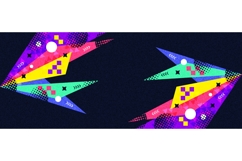 Colorful Memphis Background with Bold Geometric Shapes Product Image 1