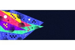 80s Retro Abstract Background with Memphis Style Product Image 1