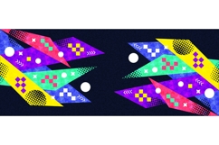 Abstract Memphis Background in Colorful Retro Concept Product Image 1