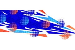 Dynamic Sport Background with Blue and Orange Arrow Shapes Product Image 1