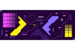Modern Abstract Background with Futuristic Neon Shapes Product Image 1