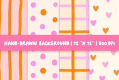 Coquette Whimsy Background | Hearts Digital Paper Product Image 1