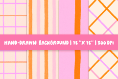 Coquette Whimsy Background | Stripes Digital Paper Product Image 1