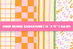Coquette Whimsy Background | Grid Digital Paper Product Image 1