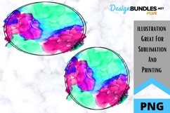 Sublimation Background - Teal and Purple Alcohol Ink Product Image 1