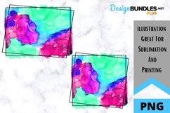 Sublimation Background - Teal and Purple Alcohol Ink Product Image 1