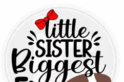 Football Svg| Little Sister Biggest Fan svg Product Image 2
