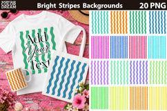 Rainbow Pastel Stripes Background | Wavy Stripe Sublimation Product Image 2