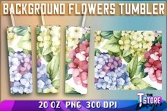 Background Flowers Tumblers Wrap 20 oz. | PNG File Product Image 3