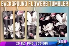 Background Flowers Tumblers Wrap 20 oz. | PNG File Product Image 3