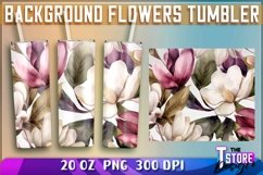 Background Flowers Tumblers Wrap 20 oz. | PNG File Product Image 1