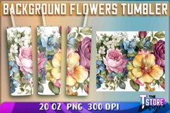 Background Flowers Tumblers Wrap 20 oz. | PNG File Product Image 1
