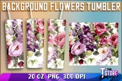 Background Flowers Tumblers Wrap 20 oz. | PNG File Product Image 1