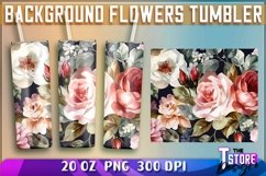 Background Flowers Tumblers Wrap 20 oz. | PNG File Product Image 1