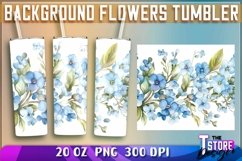 Background Flowers Tumblers Wrap 20 oz. | PNG File Product Image 1