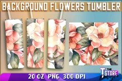Background Flowers Tumblers Wrap 20 oz. | PNG File Product Image 2
