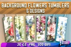 Background Flowers Tumblers Wrap 20 oz. | PNG File Product Image 1