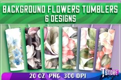 Background Flowers Tumblers Wrap 20 oz. | PNG File Product Image 1