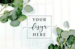 Neutral Background Mockup Scene Creator Plants Flatlay Product Image 1
