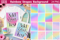 Rainbow Pastel Stripes Background | Wavy Stripe Sublimation Product Image 3