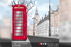 London background scene clipart, Big Ben, United Kingdom, UK Product Image 1