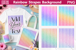 Rainbow Pastel Stripes Background | Wavy Stripe Sublimation Product Image 13