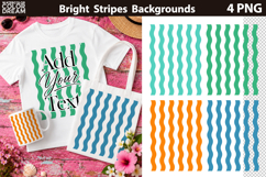 Stripes Background | Green Blue Bright Summer Sublimation Product Image 1