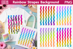 Rainbow Pastel Stripes Background | Wavy Stripe Sublimation Product Image 11